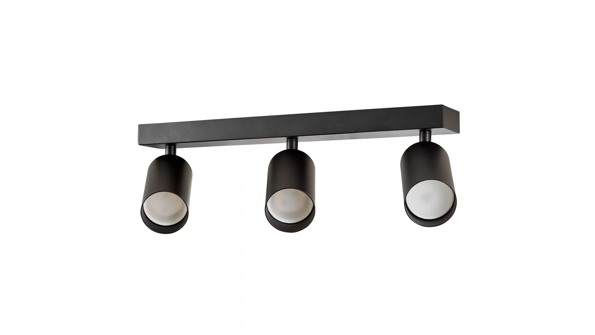 czarna lampa sufitowa z trzema tubami spot na listwie do jadalni solidne wykonanie producent lampit nowoczesny model NEO W3