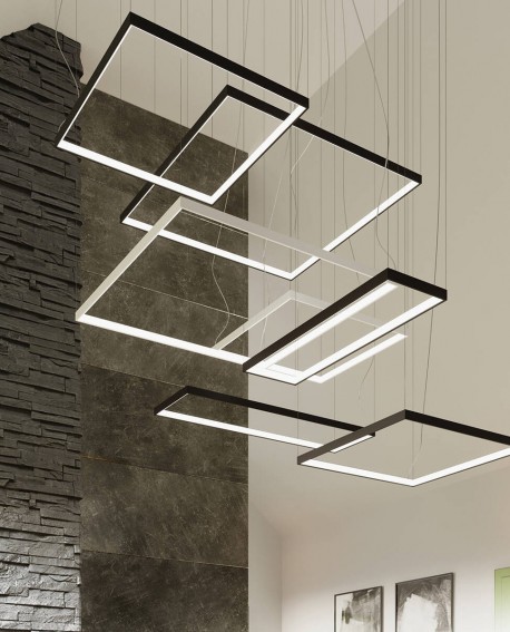 Żyrandol NELYA L czarny LED 3000K Sollux TH.154