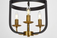 LAMPA WISZĄCA LOFT CZARNO-MOSIĘŻNA BERLING W3 LUMINA DECO