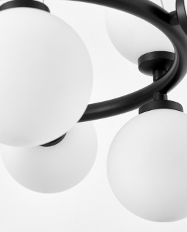 LAMPA WISZĄCA NOWOCZESNA CZARNA BIAŁE KULE MARSIADA 9 LUMINA DECO