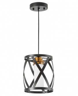 LAMPA WISZĄCA LOFT CZARNO-ZŁOTA SZCZOTKOWANA ASTILA W1