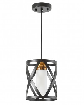 LAMPA WISZĄCA LOFT CZARNO-MOSIĘŻNA ASTILA W1 LUMINA DECO