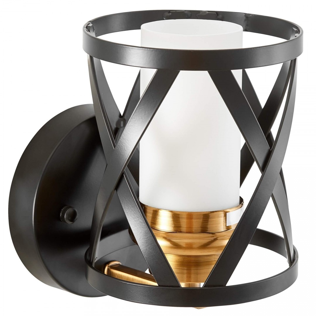 Lampa ścienna w stylu loftowym z wyrazistym metalowym wzorem