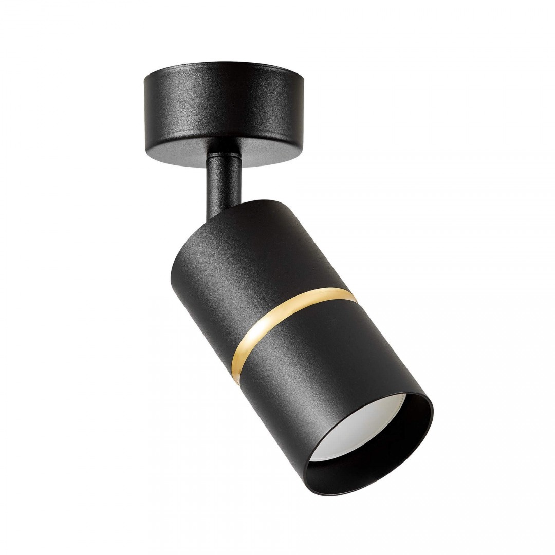 SPOT NOWOCZESNA LAMPA SUFITOWA CZARNO-ZŁOTA ASTI W1