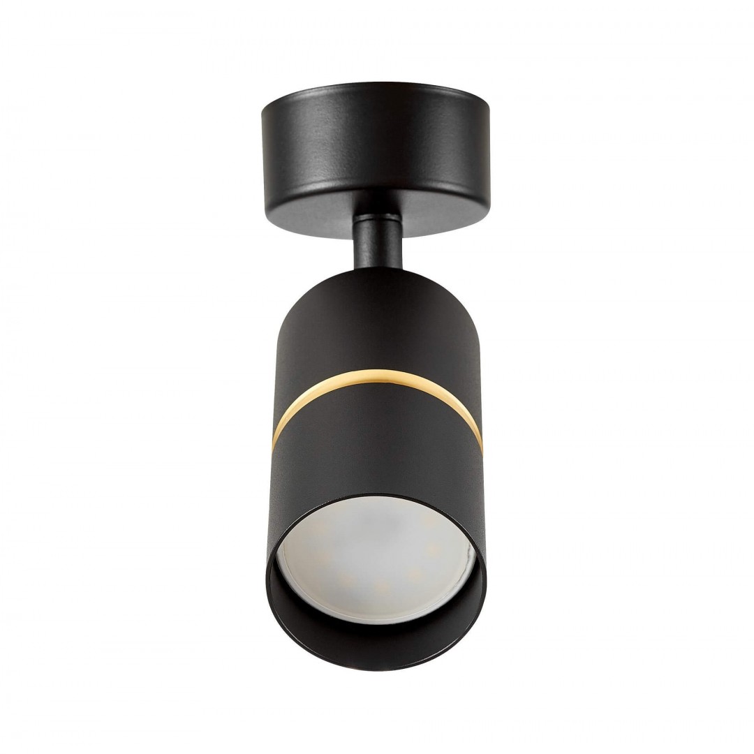 SPOT NOWOCZESNA LAMPA SUFITOWA CZARNO-ZŁOTA ASTI W1