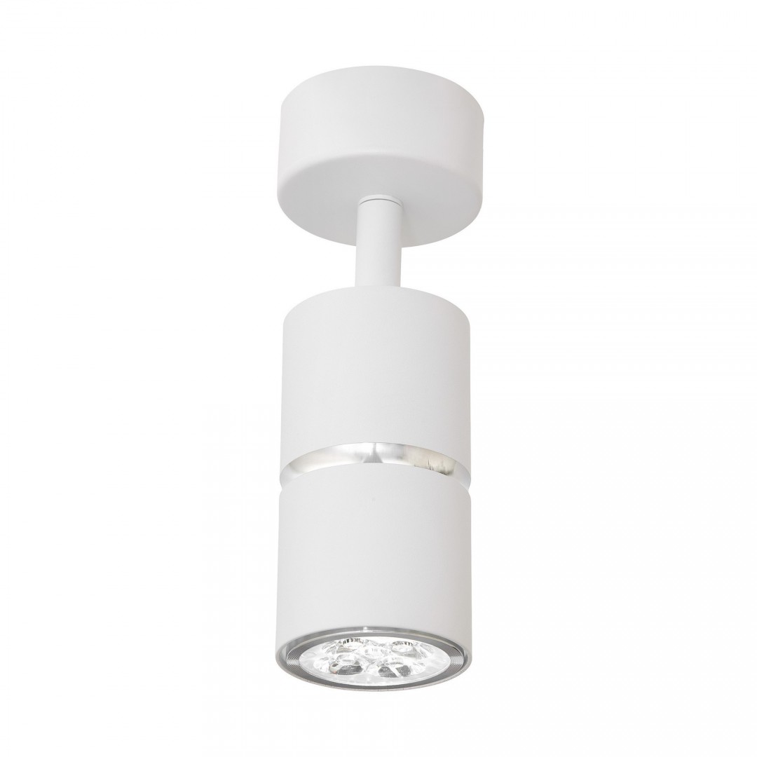 SPOT NOWOCZESNA LAMPA SUFITOWA BIAŁO-SREBRNA ASTI W1