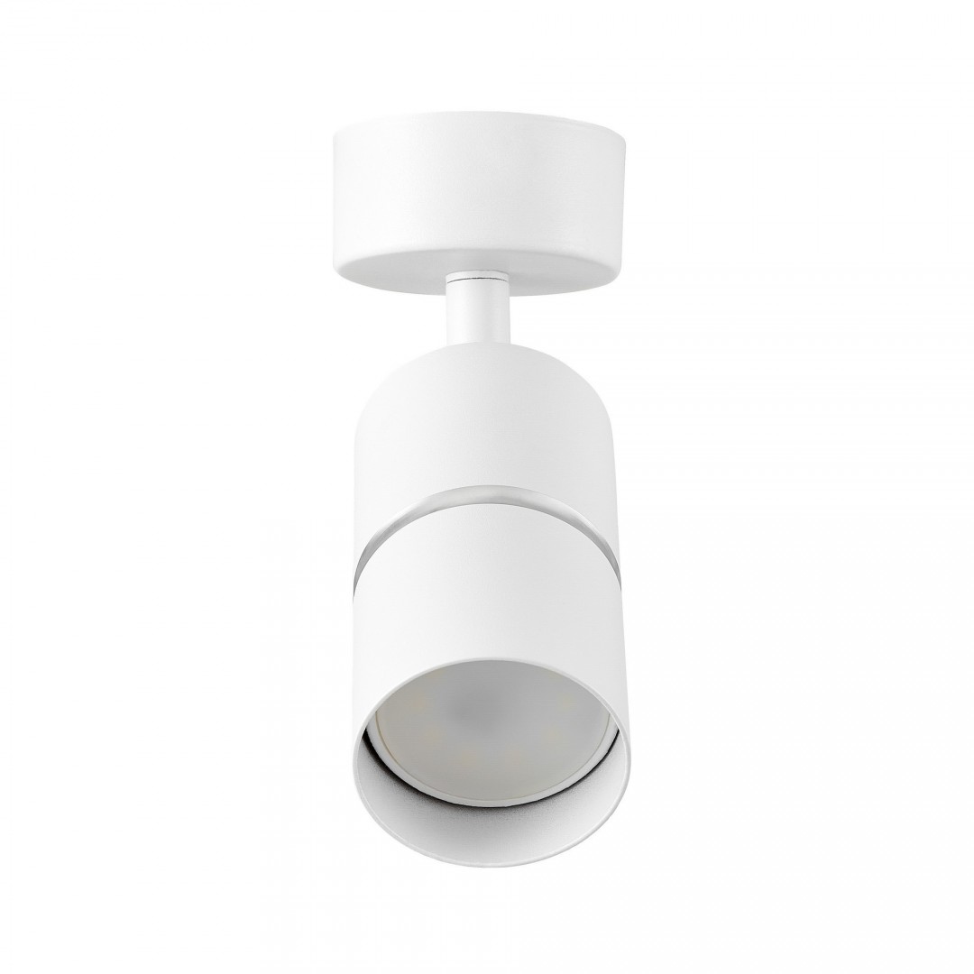SPOT NOWOCZESNA LAMPA SUFITOWA BIAŁO-SREBRNA ASTI W1