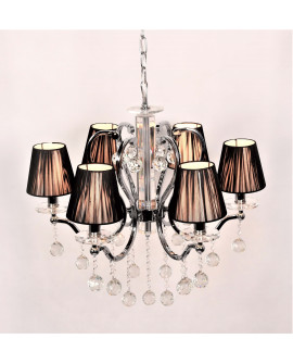 KLASYCZNY ŻYRANDOL KRYSZTAŁOWY CZARNA BELLISICA W6