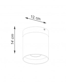 Plafon RIF czarny Sollux SL.1349