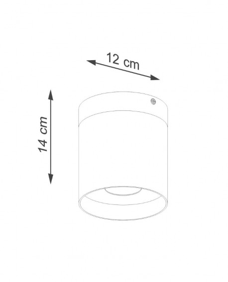 Plafon RIF czarny Sollux SL.1349