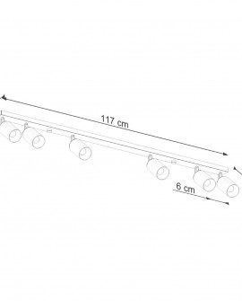 Plafon WINX 6L czarny/chrom Sollux SL.1372