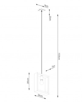 Lampa wisząca ARIES naturalne drewno Sollux SL.1310