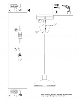 Lampa wisząca INDY biała Sollux SL.1323