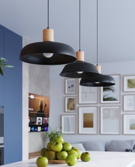 Lampa wisząca INDY czarna Sollux SL.1324