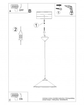 Lampa wisząca ZUMA biała Sollux SL.1325