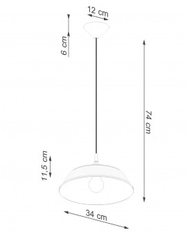 Lampa wisząca FRIKA biała Sollux SL.1327