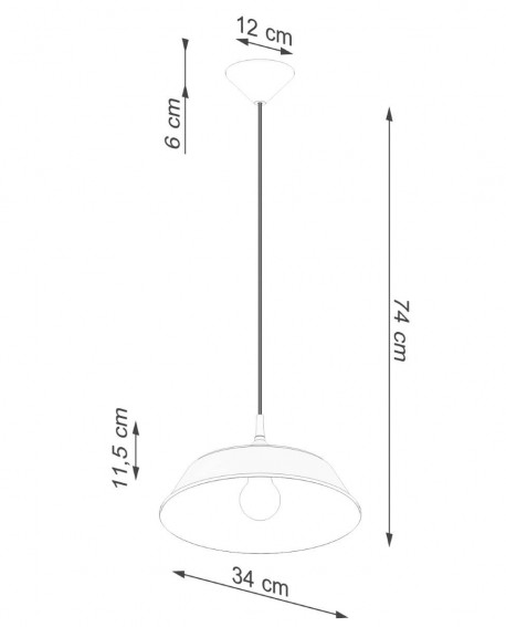 Lampa wisząca FRIKA biała Sollux SL.1327