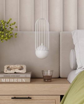 Lampa wisząca BRINA 1 biała Sollux SL.1331