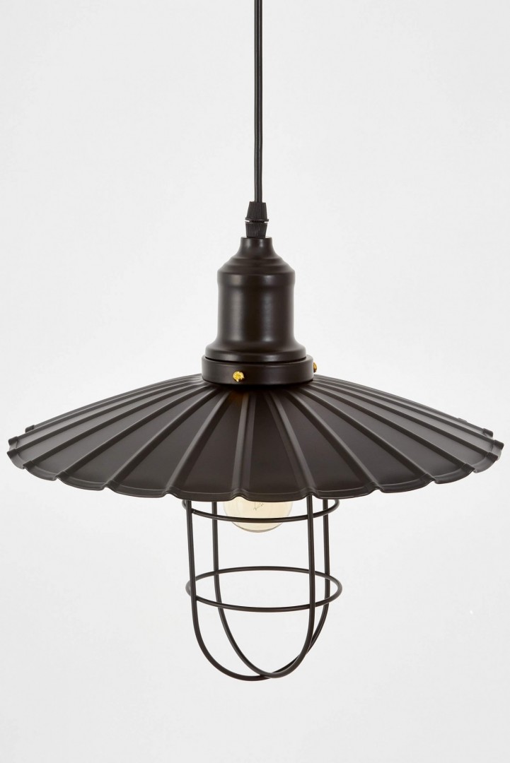 LAMPA WISZĄCA KINKIET LOFTOWY CZARNY LATARO W1 LUMINA DECO