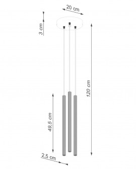 Lampa wisząca ARCHE 3P biała Sollux SL.1340