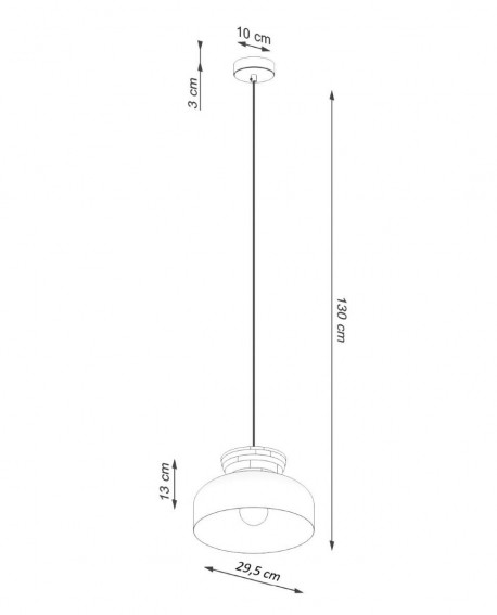 Lampa wisząca MARION czarna Sollux SL.1351