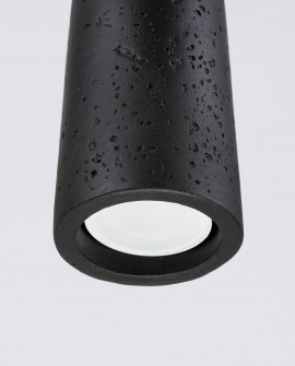 Lampa wisząca ELECTRA czarna beton Sollux SL.1355