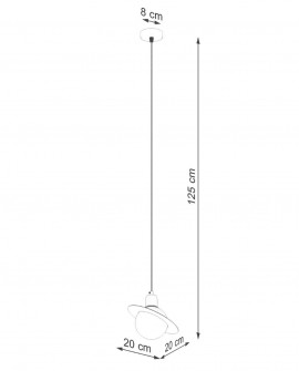 Lampa wisząca HYPERION 1 biały Sollux SL.1356