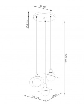 Lampa wisząca HYPERION 3P biały Sollux SL.1357