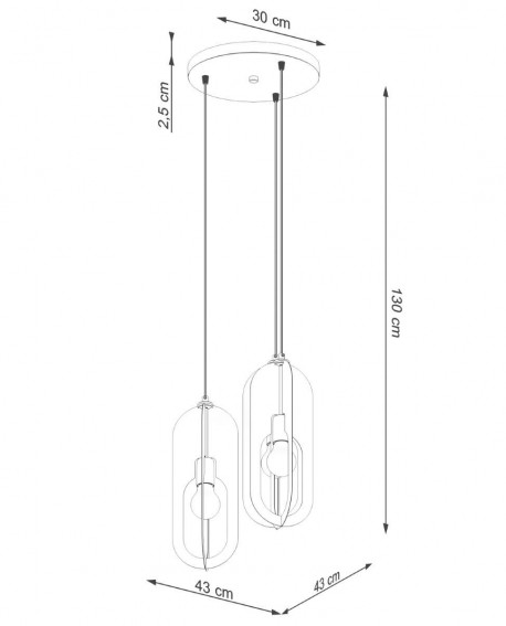 Lampa wisząca NICUS 3P biała Sollux SL.1361