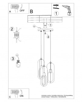 Lampa wisząca NICUS 3P biała Sollux SL.1361