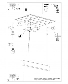 Lampa wisząca SPARK biała Sollux SL.1394