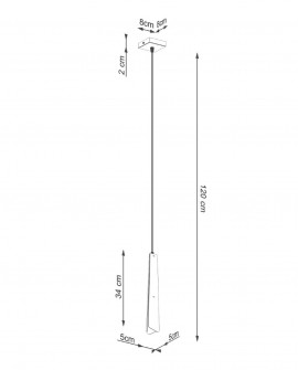 Lampa wisząca PRYSM 1 biała Sollux SL.1397