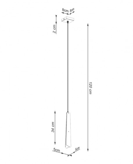 Lampa wisząca PRYSM 1 biała Sollux SL.1397