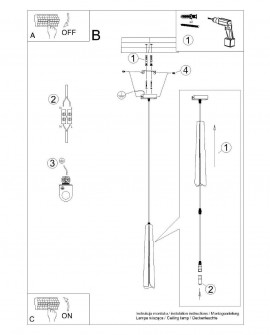 Lampa wisząca PRYSM 1 biała Sollux SL.1397