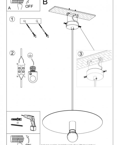 Lampa wisząca FLAVIO inox Sollux SL.0854