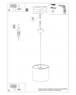 Lampa wisząca NOVA 30 biała Sollux SL.1403