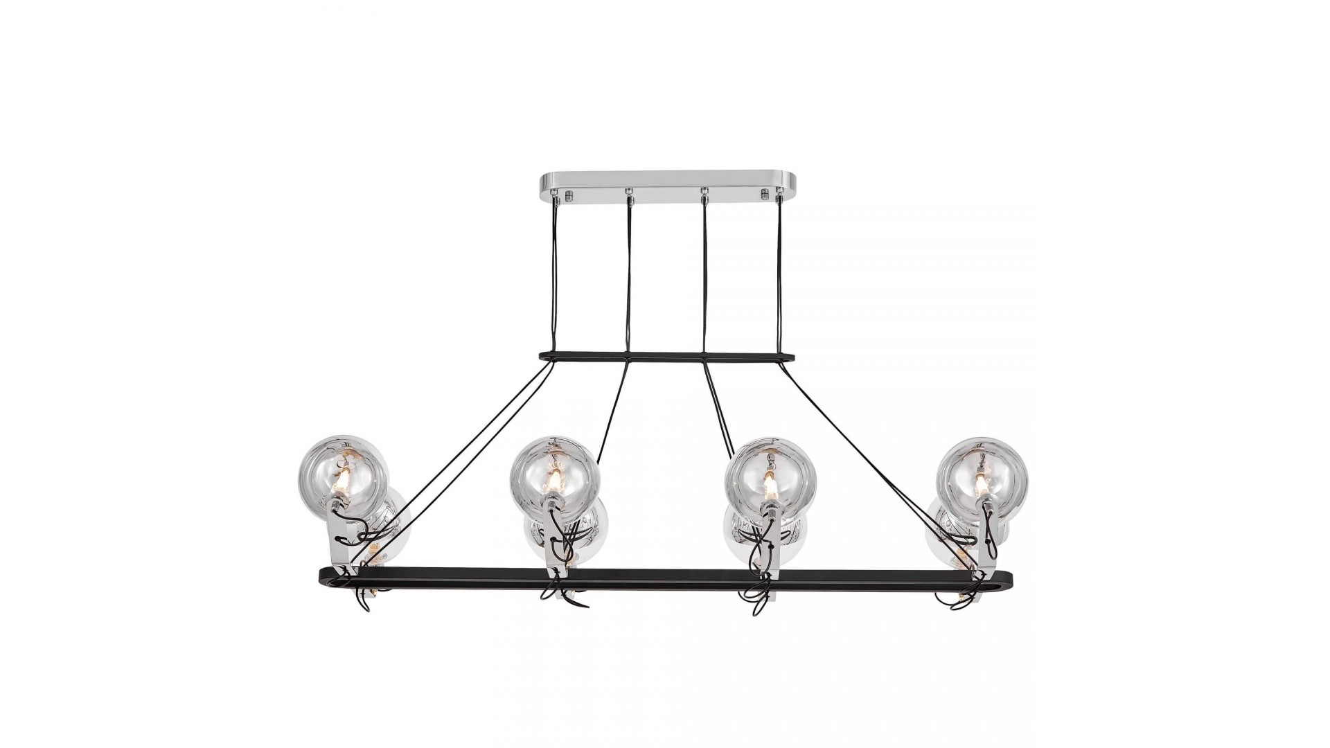 LAMPA WISZĄCA NOWOCZESNA CZARNA MARSEO PRO W8 LUMINA DECO
