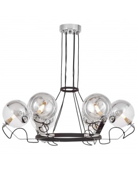 NOWOCZESNA LAMPA WISZĄCA CZARNA MARSEO W6 LUMINA DECO