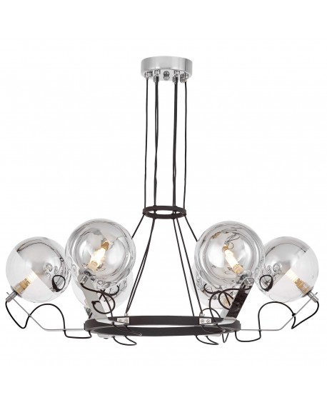 NOWOCZESNA LAMPA WISZĄCA CZARNA MARSEO W6 LUMINA DECO