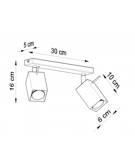 Plafon MERIDA 2 szary Sollux SL.0456