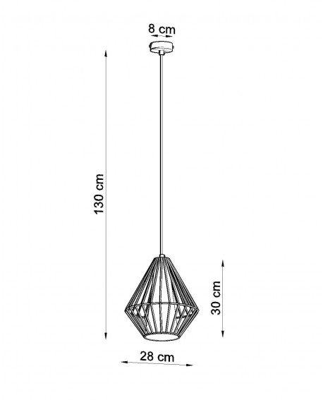 Lampa wisząca DEMI czarna Sollux SL.0298