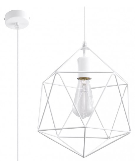 Lampa wisząca GASPARE biała Sollux SL.0290