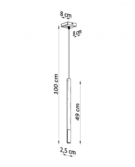 Lampa wisząca MOZAICA 1 czarny/chrom Sollux SL.0885