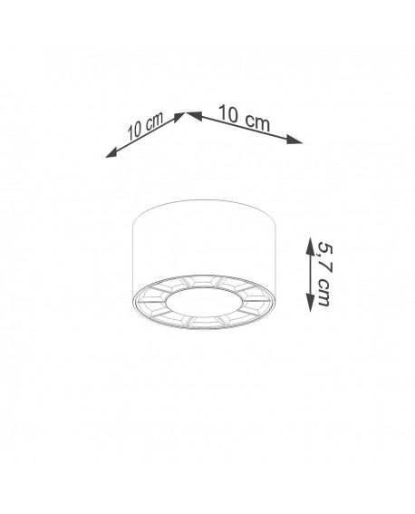 Plafon DIO biały LED Sollux SL.1254