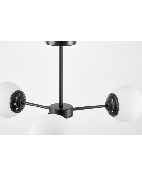 NOWOCZESNA LAMPA WISZĄCA CZARNA FINO RING W3 LUMINA DECO