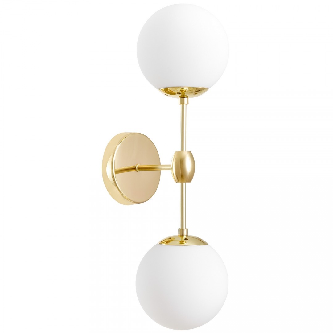 LAMPA ŚCIENNA KINKIET LOFTOWY ZŁOTO KLASYCZNE ZODIAK W2 LUMINA DECO