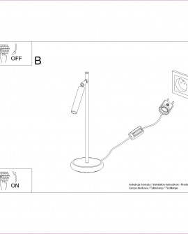 Lampa biurkowa PASTELO biała Sollux SL.1468