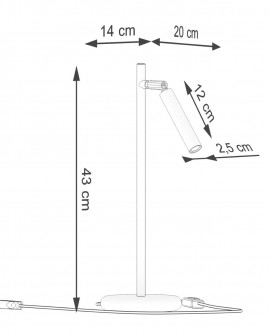 Lampa biurkowa PASTELO złota Sollux SL.1470