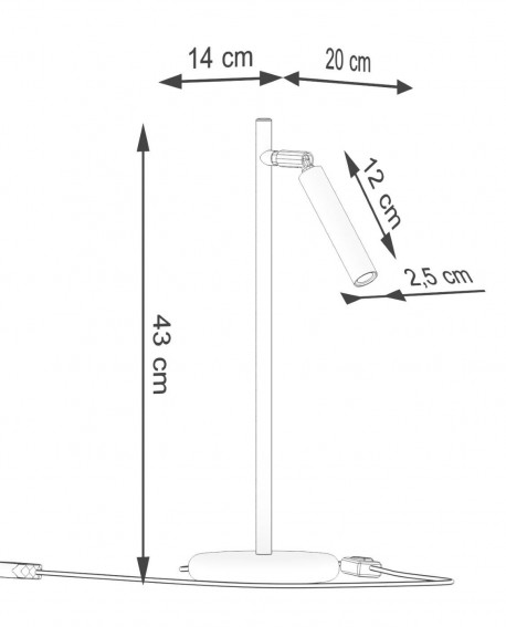 Lampa biurkowa PASTELO złota Sollux SL.1470