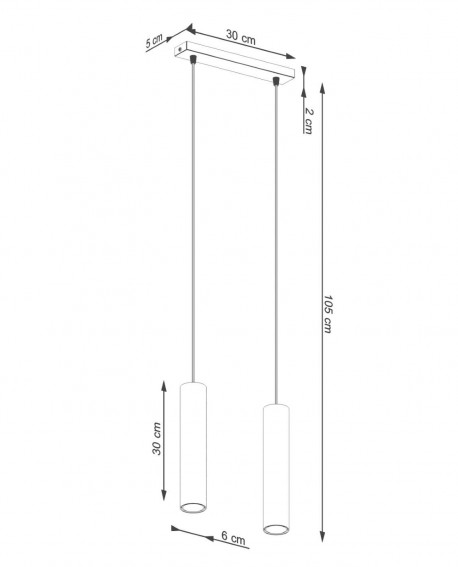 Lampa wisząca LAGOS 2 beżowa Sollux SL.1480